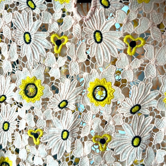 Floral Crochet Knit blouse with ruffle detail - Picture 8 of 13